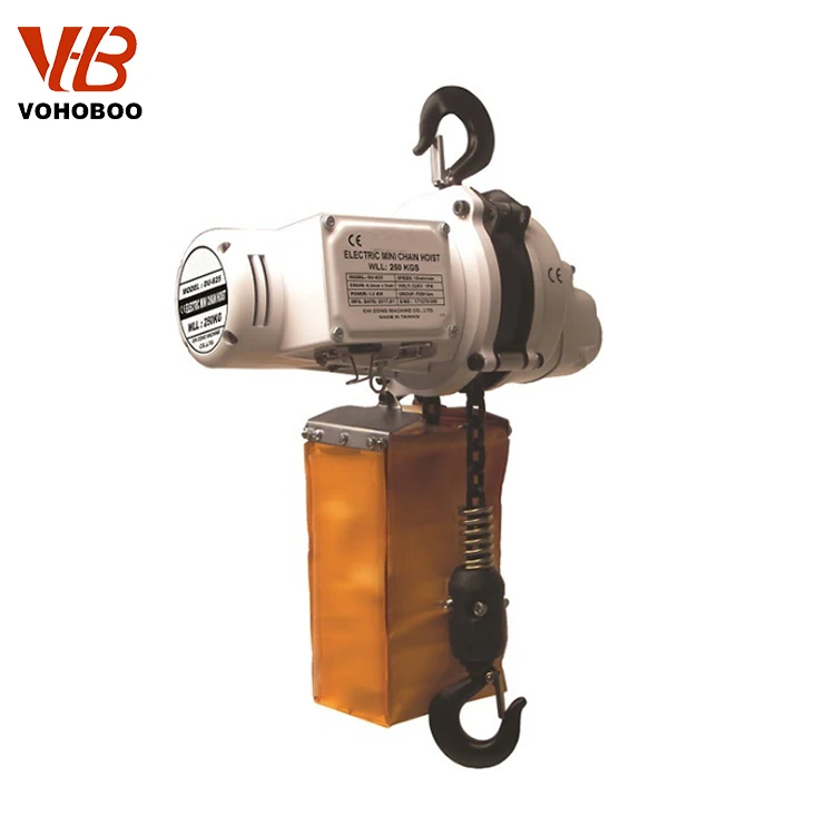 Quality Assurance 0.25t 0.5t 1t 2t Mini Electric Lifting Chain Hoist Single Phase Provided Online Support