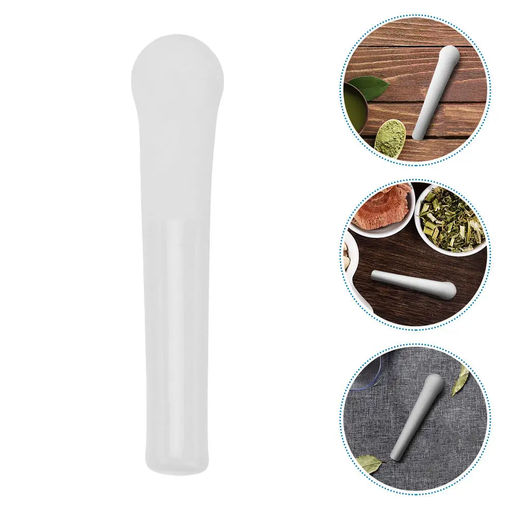 

2Pcs Ceramic Pestle Food Grinding Rod Manual Garlic Masher Multi-Use Kitchen Tool Medicine Crusher Porcelain Pestle for Grinding