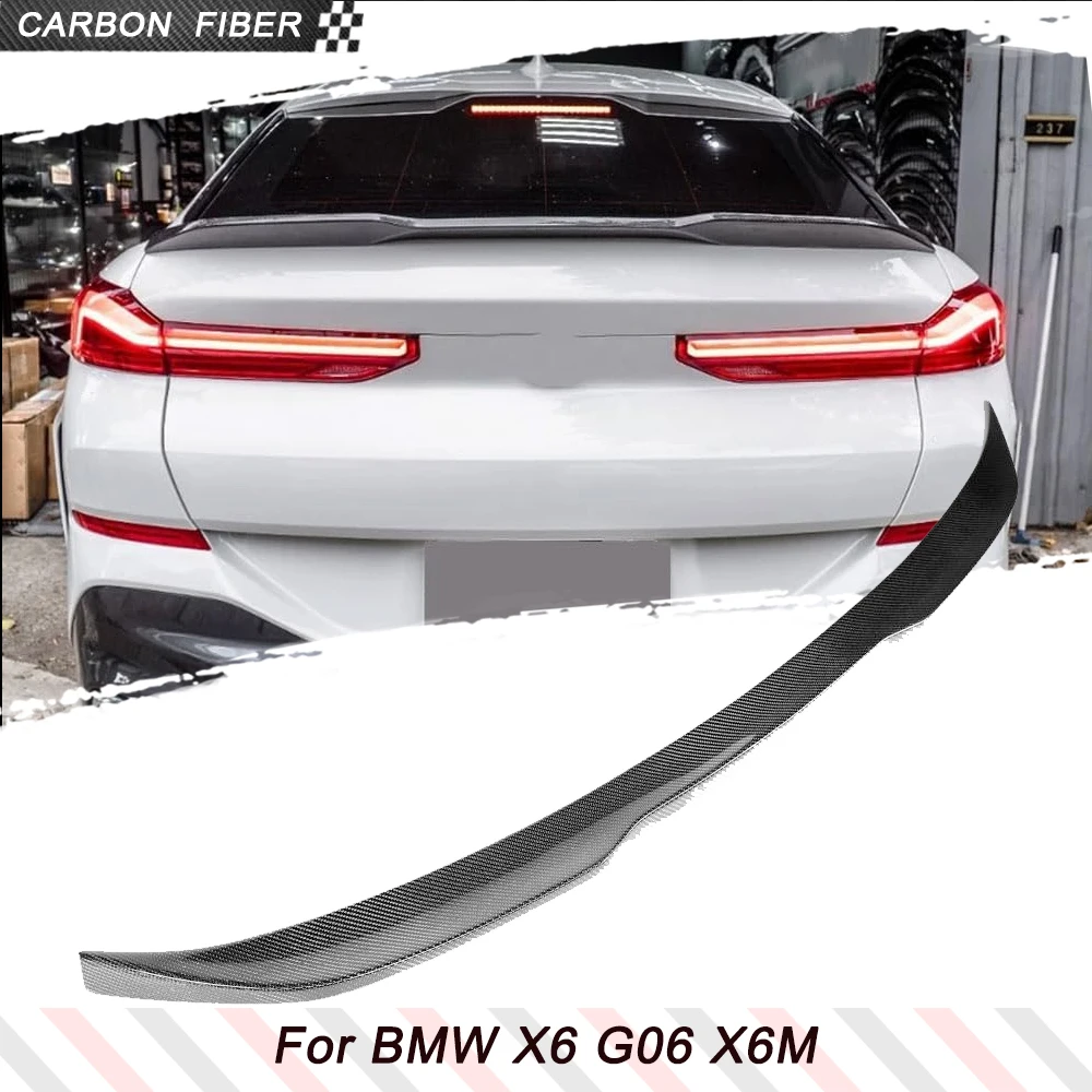 

Carbon Fiber Car Rear Trunk Spoiler for BMW X6 G06 X6M 2020-2023 Auto Rear Boot Lid Highkick Spoiler Wing Lip Racing Spoiler
