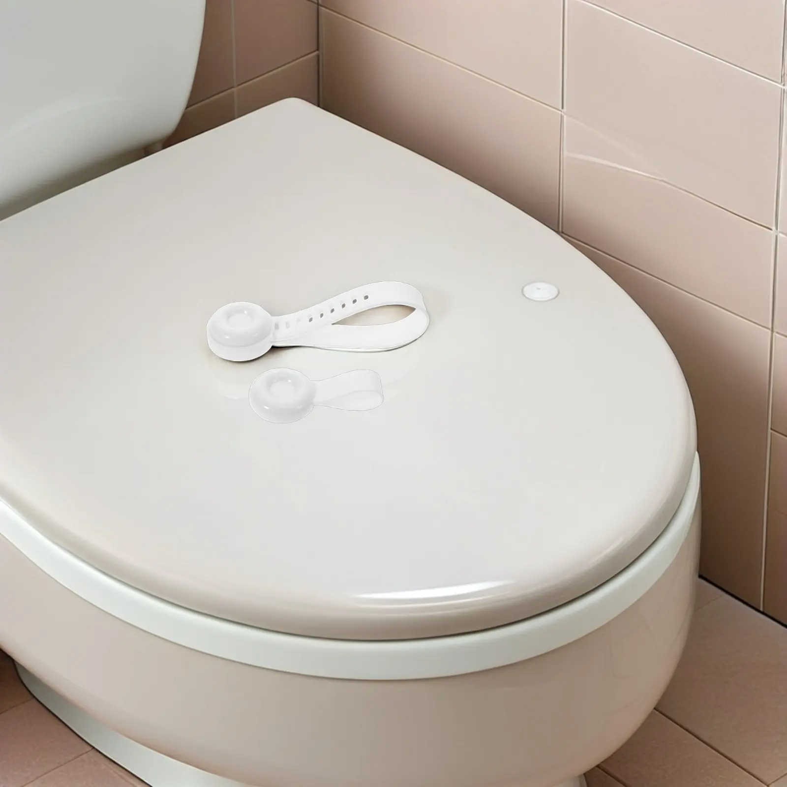 2Pairs Toilet Lid Lifter Tool Self-Adhesive No-Touch Toilet Seat Cover Handler Universal Bathroom Gadget for Travel Hotel
