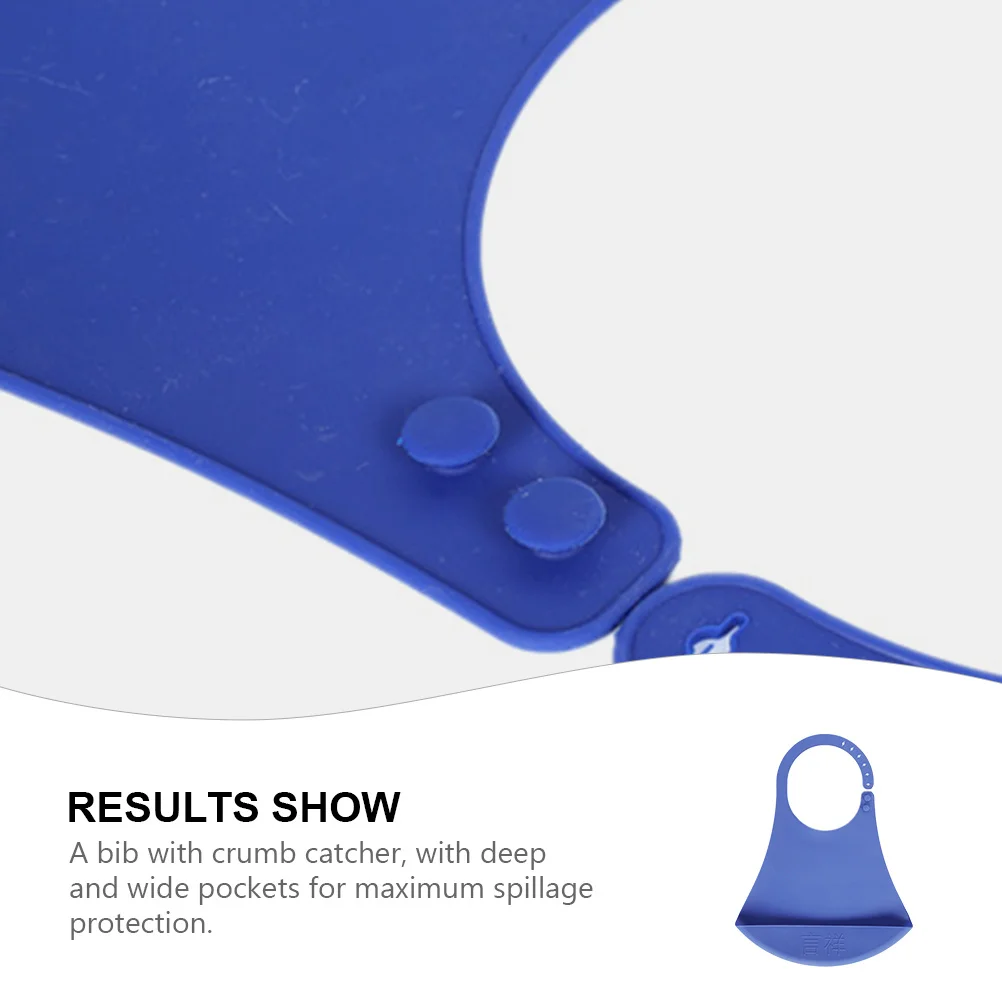 

Waterproof Elderly Adult Bib Silicone Reusable Crumb Catcher For Mealtime Clothing Protector Adjustable Smooth Easy Clean