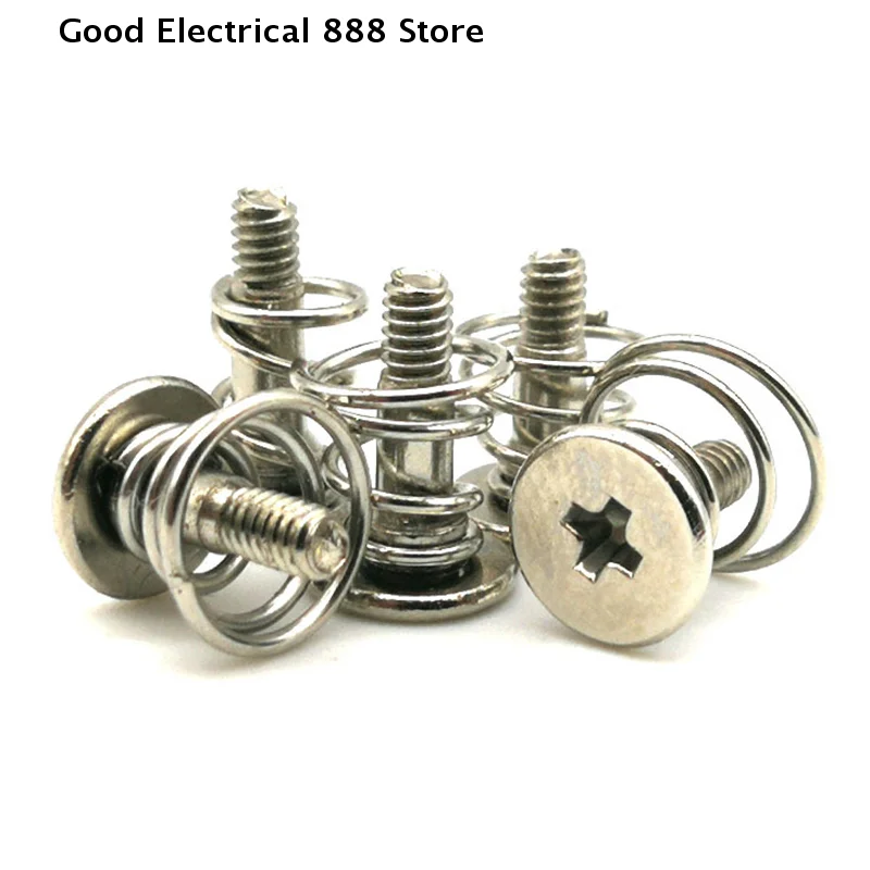 【GE】10pcs M2 M2.5 Nickel Plated Premium Springs Graphics Card Screw Durable Spare Parts GPU Graphics Board Heatsink Screw