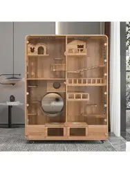 Small Pet House, Chinchilla Villa, Solid Wood Cage, Oversized Luxury Chinchilla Villa, Can Make Anti-bite Wrapping