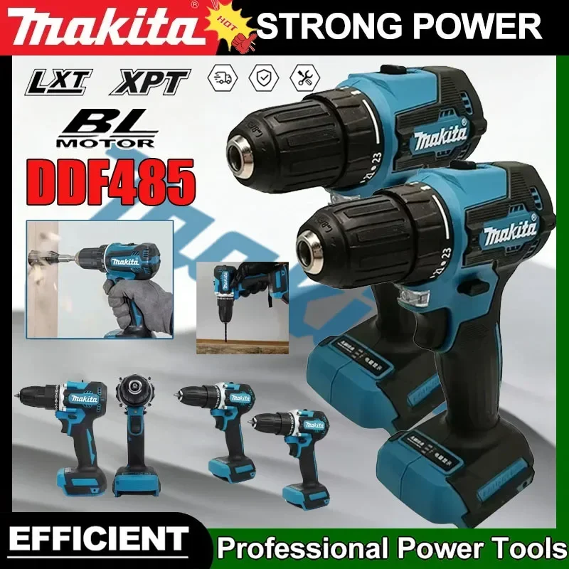 

Makita DDF485 10MM LXT Compact Cordless Tool Multi-function Screwdriver 18V Impact Brushless Drive Rechargeable Brushless Drill