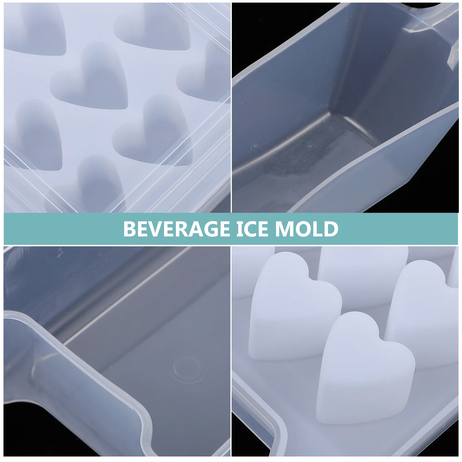 

1pc Silicone Mold 21 Grids Heart Maker For Drink Wine Kitchen Mould Ice Making Tray Refrigerator Ice Box