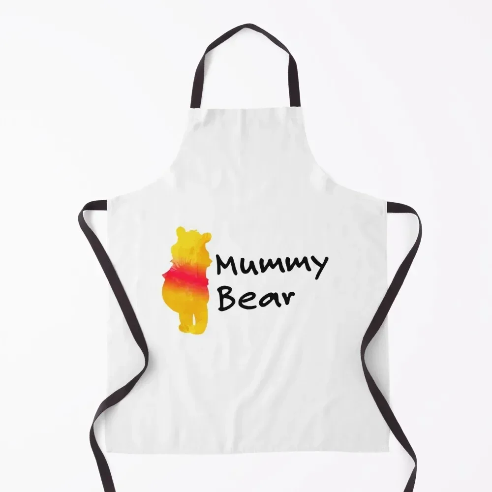 

Mummy Bear Inspired Silhouette Apron All For Kitchen And Home Restaurant Apron