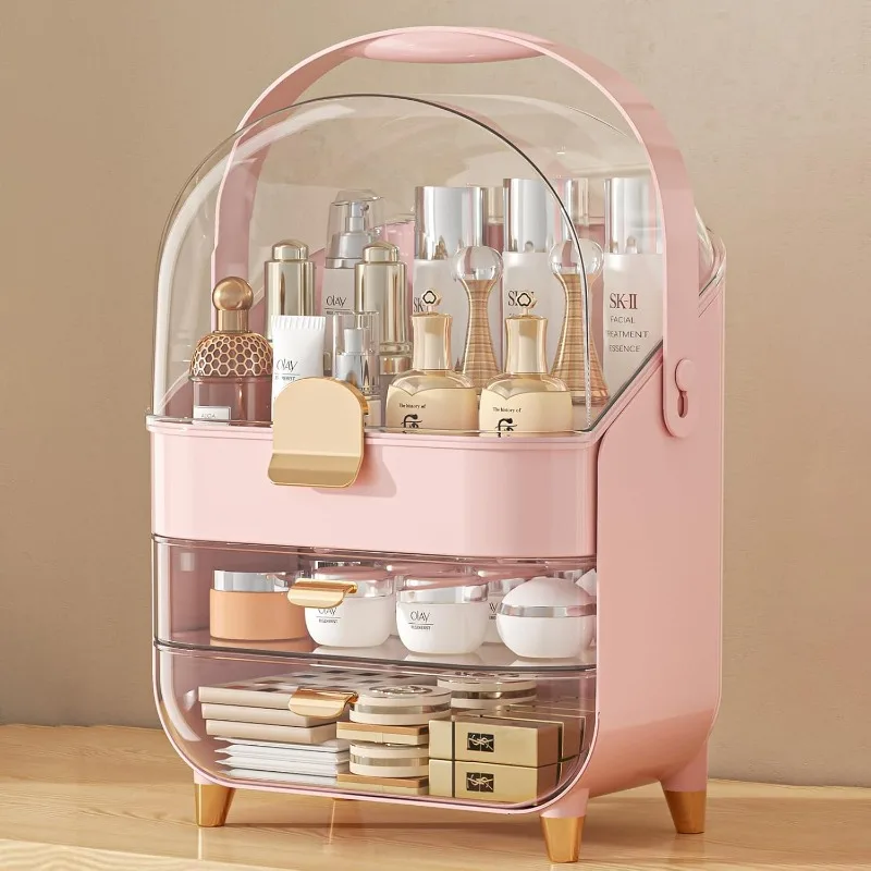 

Makeup Organizer, Skincare Holder Bathroom Counter Organizer, Storage Box Cosmetic Display Cases