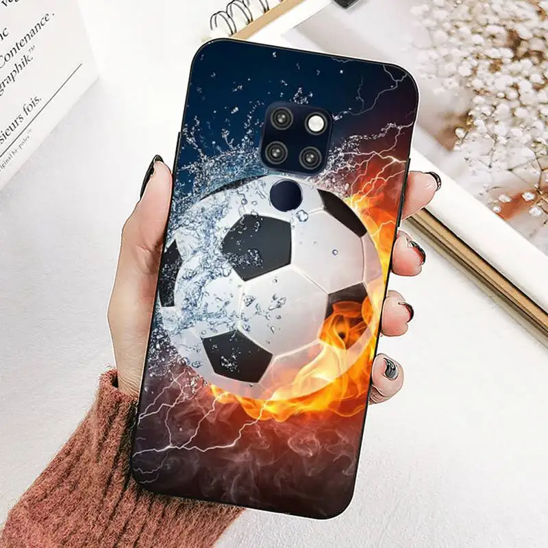 Fire Football Soccer ball Phone Case for Huawei Mate 20 10 9 40 30 lite pro X Nova 2 3i 7se