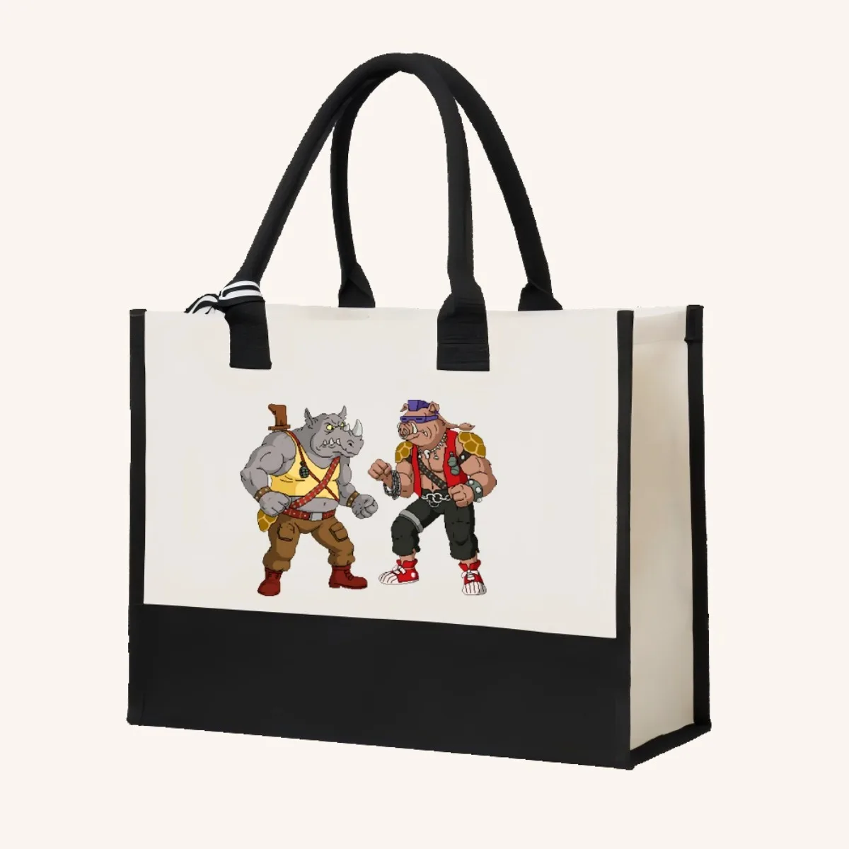 توم سوير وهاكلبيري فين 2026 وصول جديد موضة عملية واسعة قابلة لإعادة الاستخدام حمل حقيبة نمط طباعة 2 لهجة الثقيلة La #4