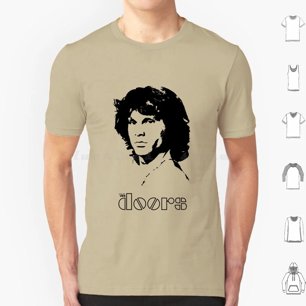 Jim Morrison Silhouette Black T Shirt 6xl Cotton Cool Tee Jim Morrison Vintage Band Setup Official Jim Doors Band Lizard King