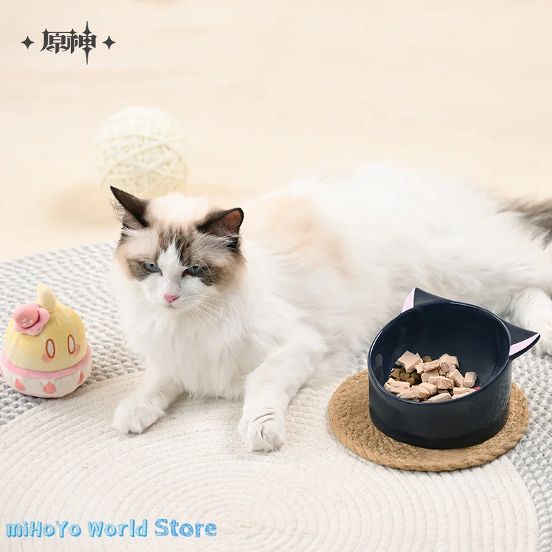 Wanderer Ceramic Pet Bowl Official Genuine Genshin Impact Wanderer Ceramic Fairy Tale Cat Home Series Balladeer Cat Bowl Gifts