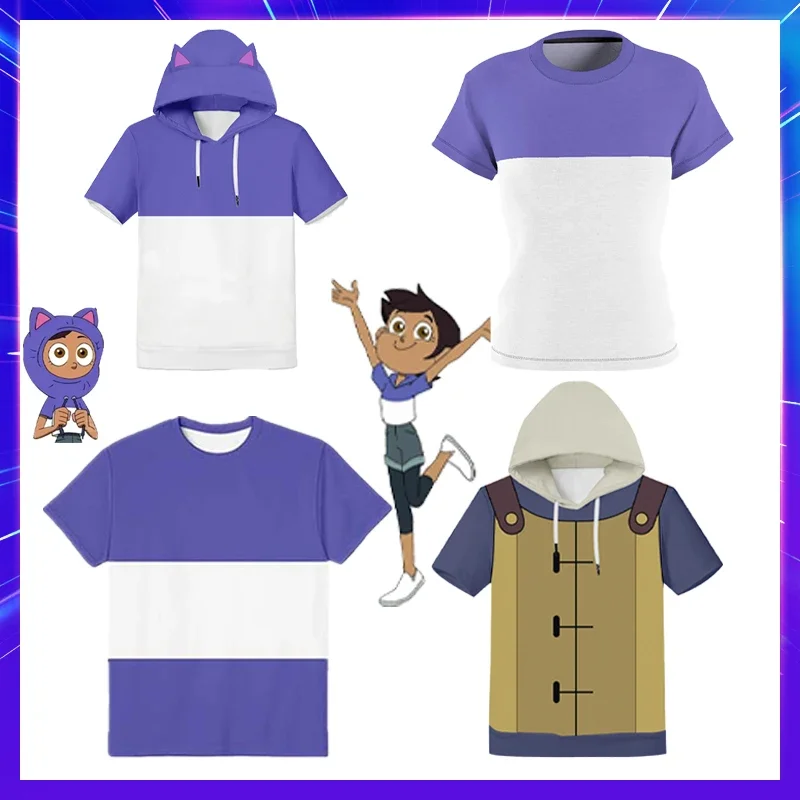 Anime The Owl House Costume Cosplay Unisex Adult Kids Cos Baseball felpa con cappuccio giacca cappotto cappello pantaloni Suit Halloween Luz felpa