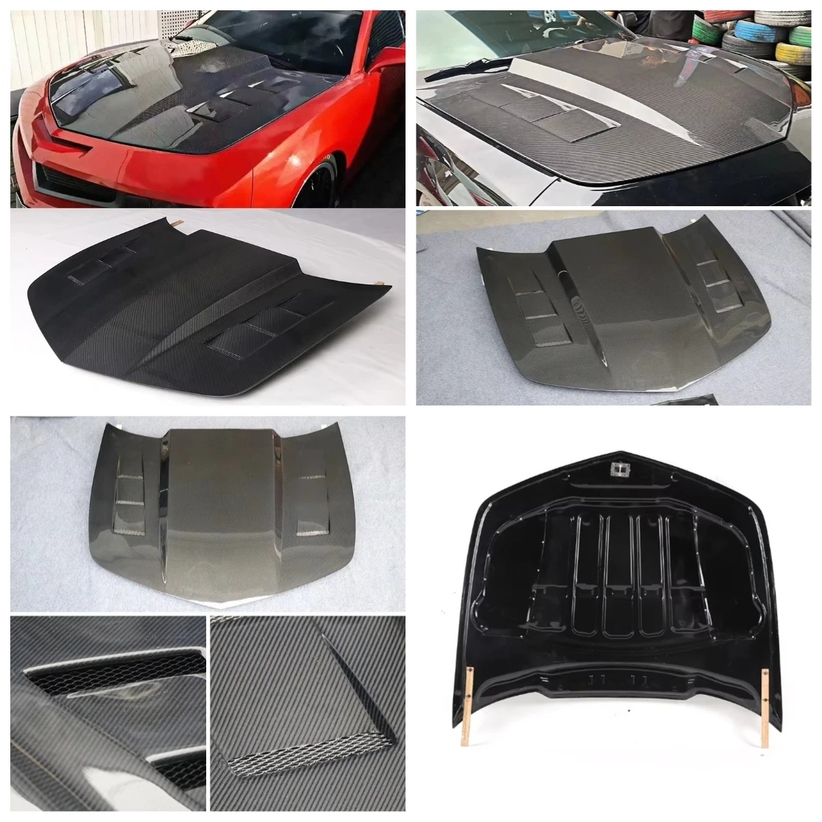 

Новый карбоновый капот для Camaro V с креплением на болтах и модифицированным креплением