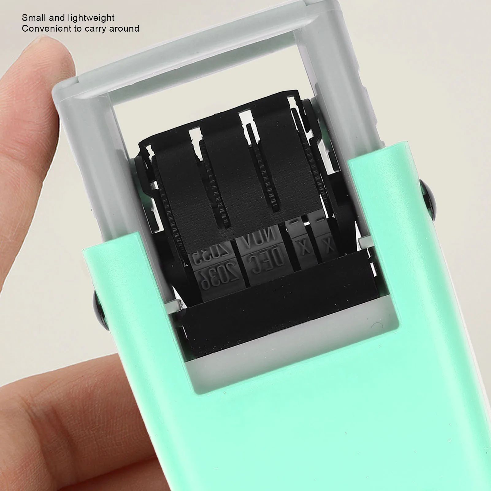 25x2.8mm Automatic English Date Stamp Clear Stamping Quick Drying Adjustable Date Stamp for Study Work Life