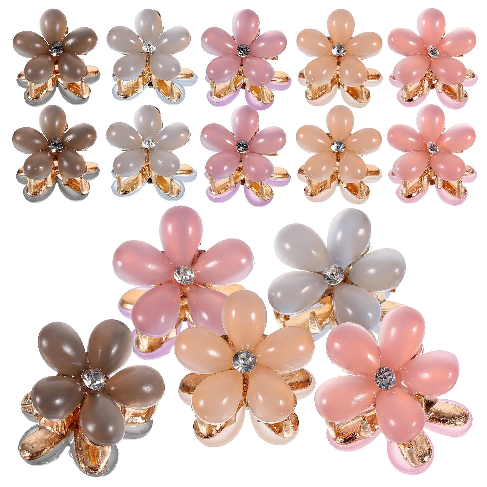 

20Pcs Cute Flower Hair Clips Mini Hairpins Small Hair Accessories for Daily Wear Decorative Clips for Various Hairstyles