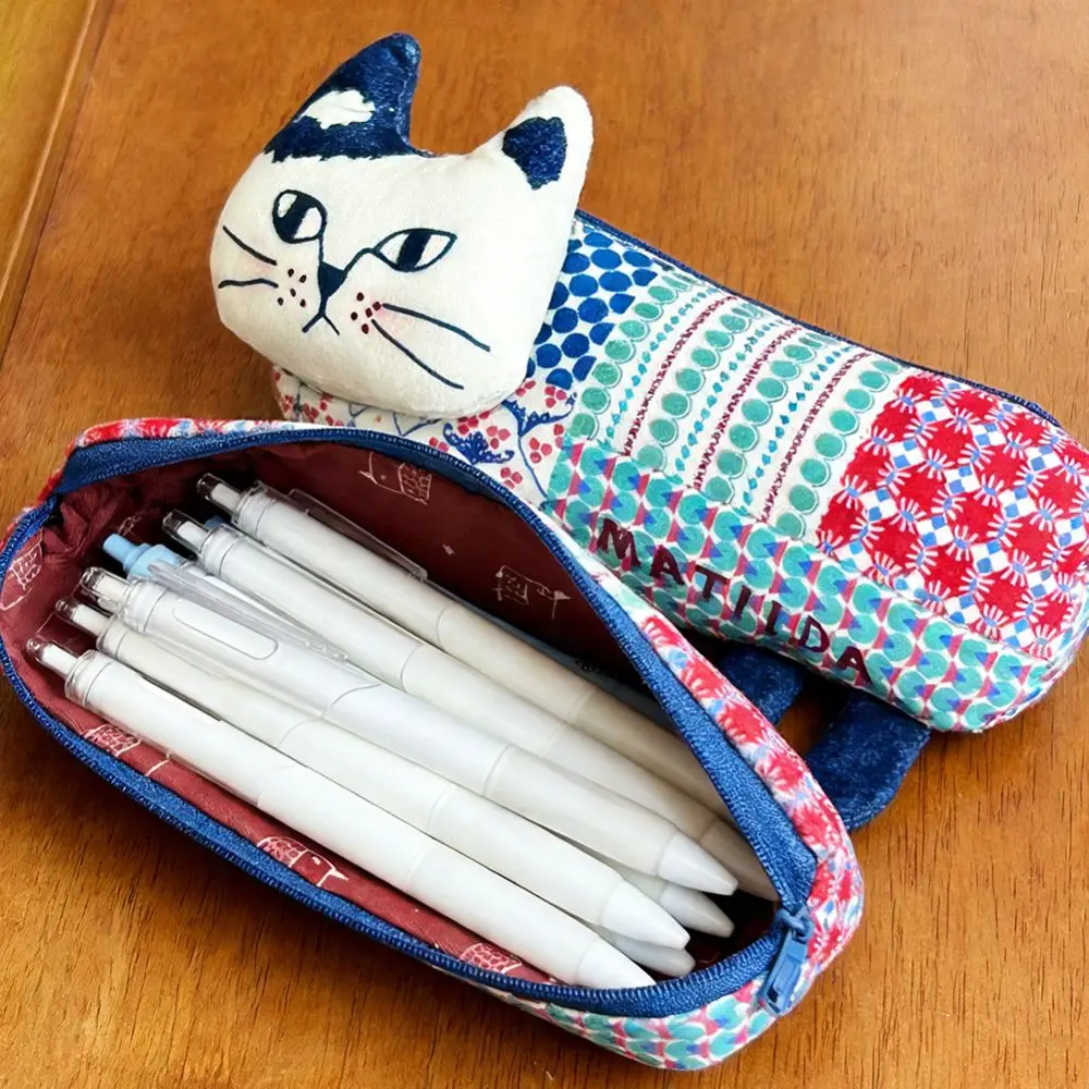 

Large Capacity Cat Climbing Pencil Case Multi-functional Makeup Bag Cat Storage Bag Funny Portable Students Stationery Bag