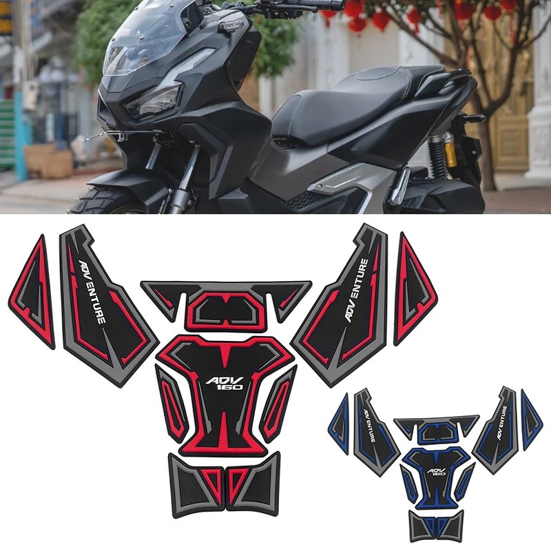 

ADV160 мотоциклетная 3D карбоновая наклейка на масляный бак с венами, водонепроницаемая мягкая клейкая наклейка ADV-160, подходит для HONDA ADV 160 2023-2024