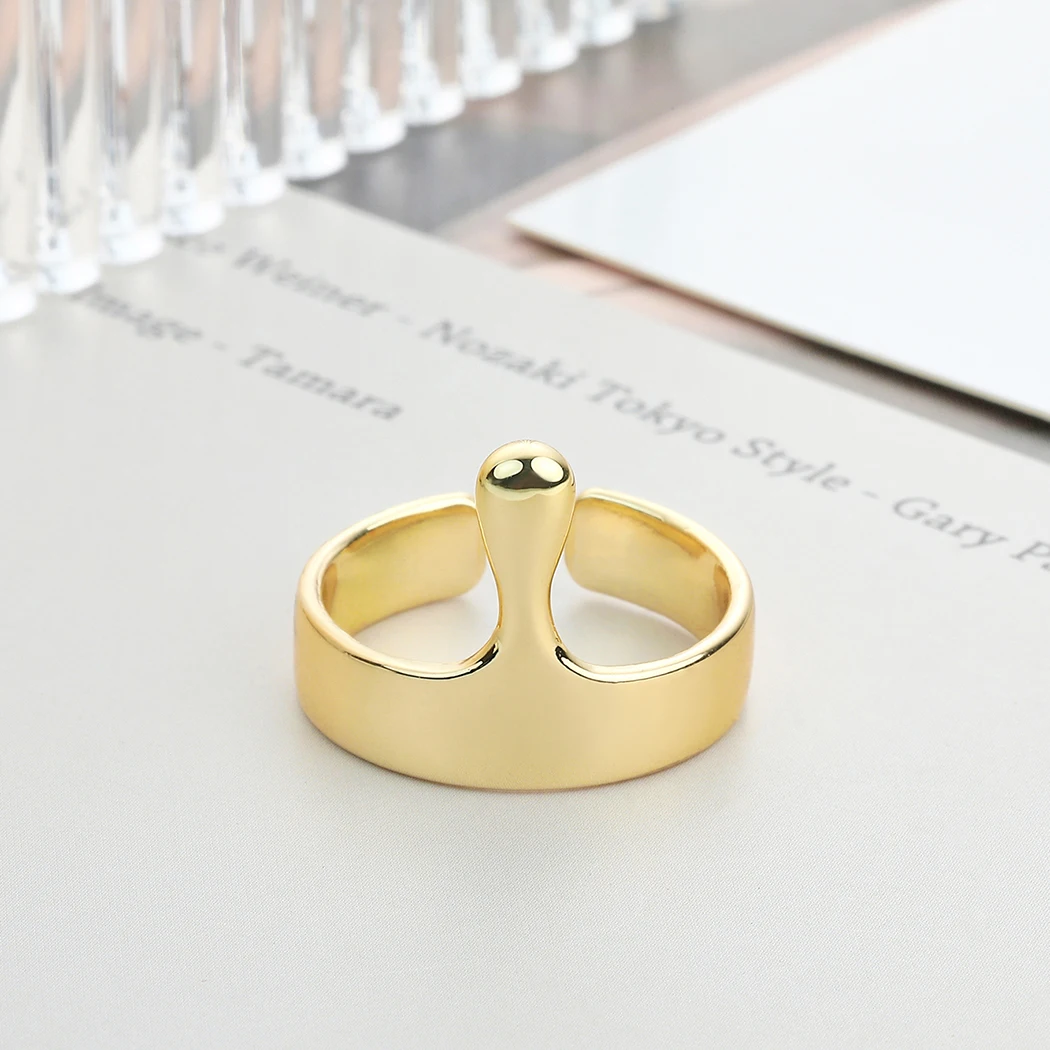 CHENGXUN Boho Dainty Dripping Ring For Women Girl Minimalist Irregular Ring Female Party Statement Jewelry Friendship Faith