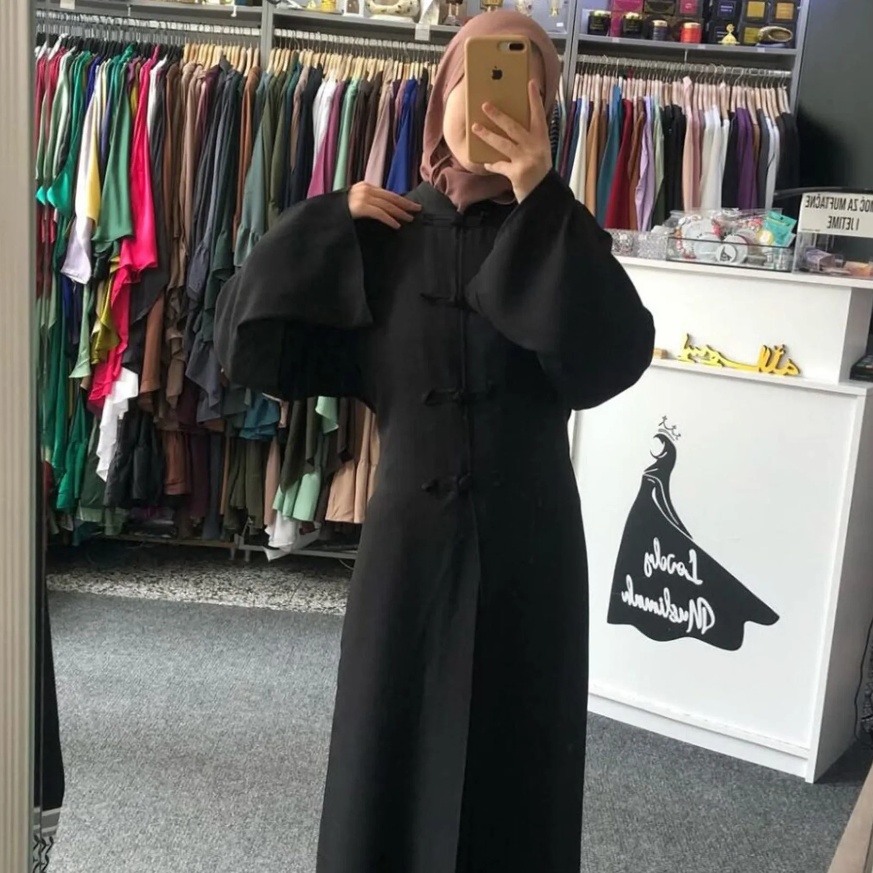 

New Muslim Set Women Dress Abaya Buttons Cardigan Vestidos Largos Party Caftan Jalabiya Ramadan Dubai Kaftan Arab Long Robe Gown
