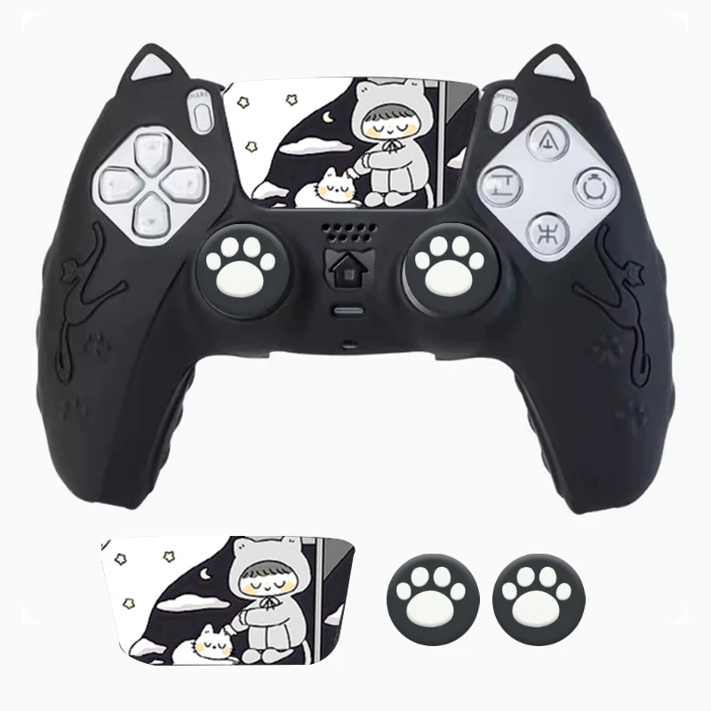 

For PlayStation 5 PS5 Controller Rubber Case Protector Extra Thick Silicone Skin Suit for DualSense Original Charger