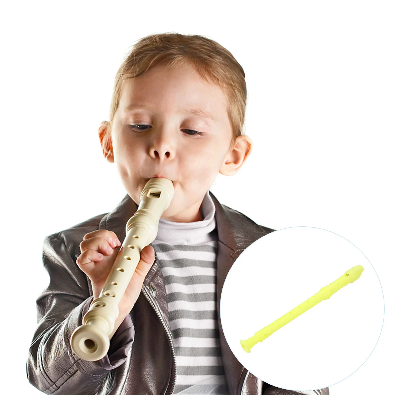 

1 Set 8-Hole Soprano Recorder For Bright Sound Music Educational Smooth Abs Flute Beginner Instrument