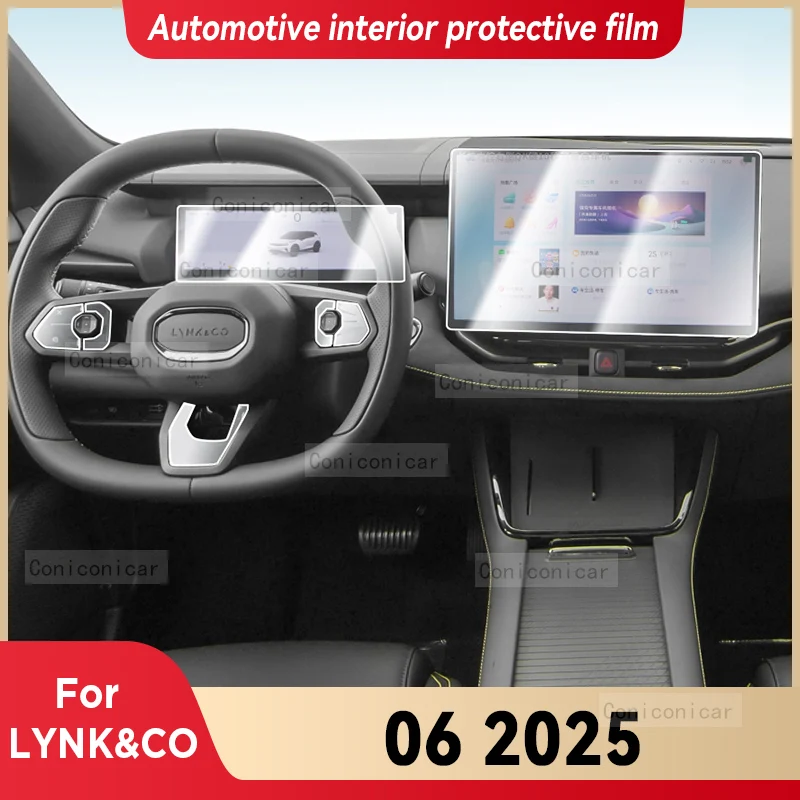 

Для LYNK & CO 06 2025 салон автомобиля, центральная консоль, защитная пленка для инструментов, наклейка против царапин, аксессуары