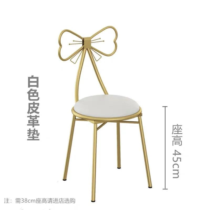 New Dressing Chair Dressing Stool Girl Heart Nail Art Chair Back Chair Princess Butterfly Chair Bedroom Makeup Chair