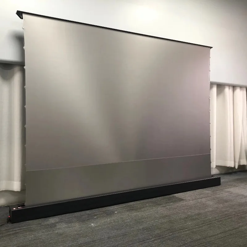 

New Electric PVC Fresnel Projection Screen 120 Inch ALR Light Rejecting Floor Rising Long Throw Projector | 4K Support