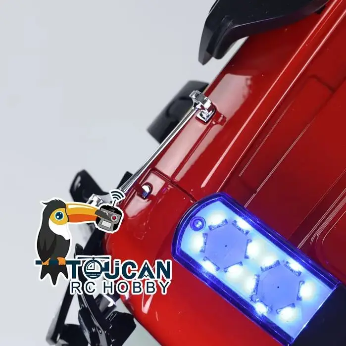 

1/14 Scale RC Fire Vehicles 6x6 Metal Chassis RTR Remote Control Fire Fighting Truck 2-speed Car Model with Sound Light Set Toy