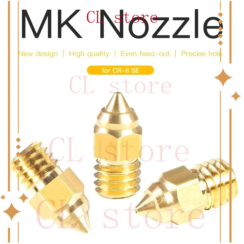 

5 шт. оригинальные насадки CR-6 SE 0,3-1,0 мм 0,4 мм, насадки Hotend для CRELITY CR-10 V2 CR-6 SE Ender-3 Ender-5 серии, детали 3D-принтера