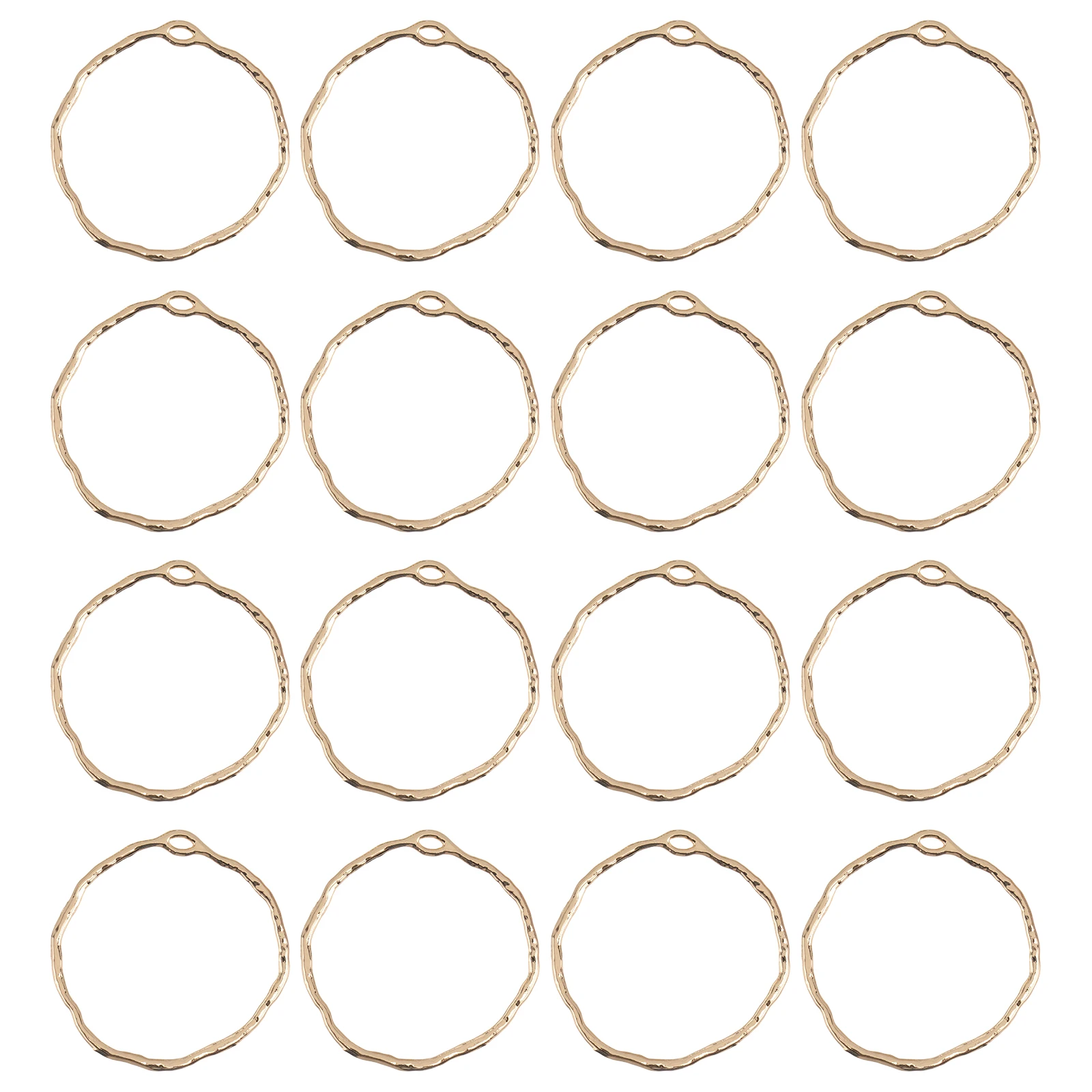 

20pcs Alloy Accessories Irregular Round Jewelry Diy Accessory Oval Pendants Earrings DIY Materials Golden Color