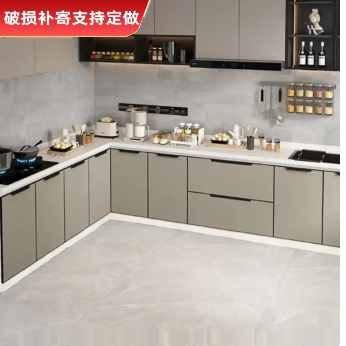 TAO  Simple Assembly E****my Marble Sink Cabinet Slate Kitchen Cabinet Stove Cabinet Rental Home