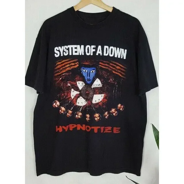 System Of A Down band retro graphic short sleeve black shirt men women KTV8694