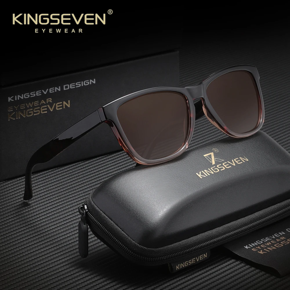 Солнцезащитные очки KINGSEVEN, поляризационные UV400, прямоугольная оправа, модные повседневные очки для мужчин и женщин, модные очки для вождения