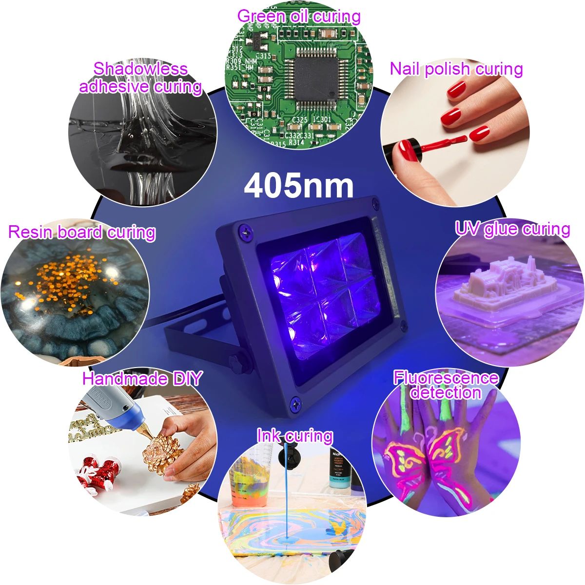 LED UV Curing 405nm Ultraviole - огляд і ціна 3D Printing Uv Sensitive Resin