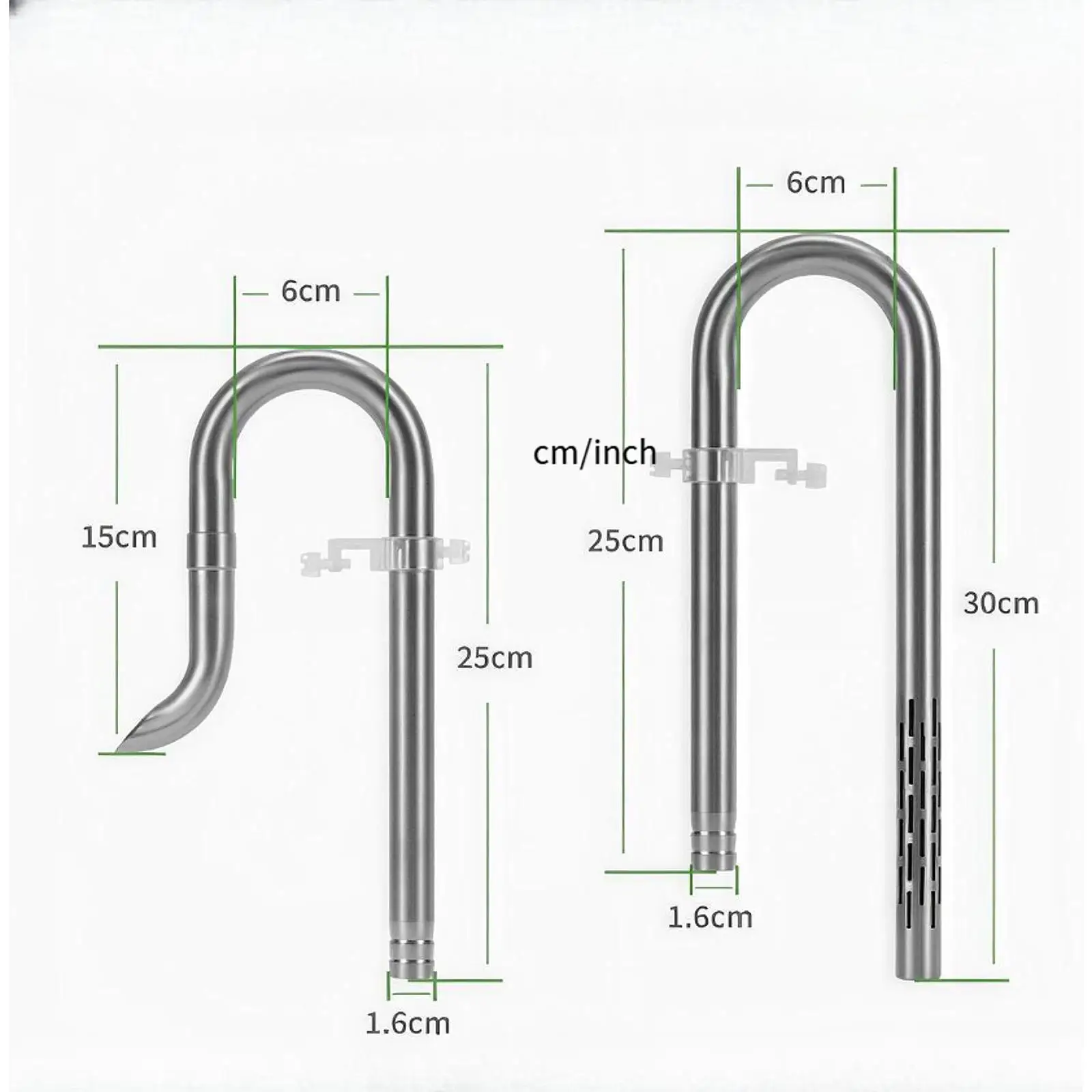 Stainless Steel Lily Pipe Flexible Inflow Outflow Connector for Aquarium Filter Box and Pump Filtration