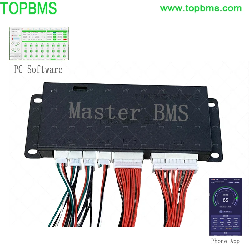 TOPBMS High Voltage BMS 4S-128S Li-ion 64S Bluetooth 72S RS485 96S 120S 128S LiFepO4 48S LTO 36S 84S 112S