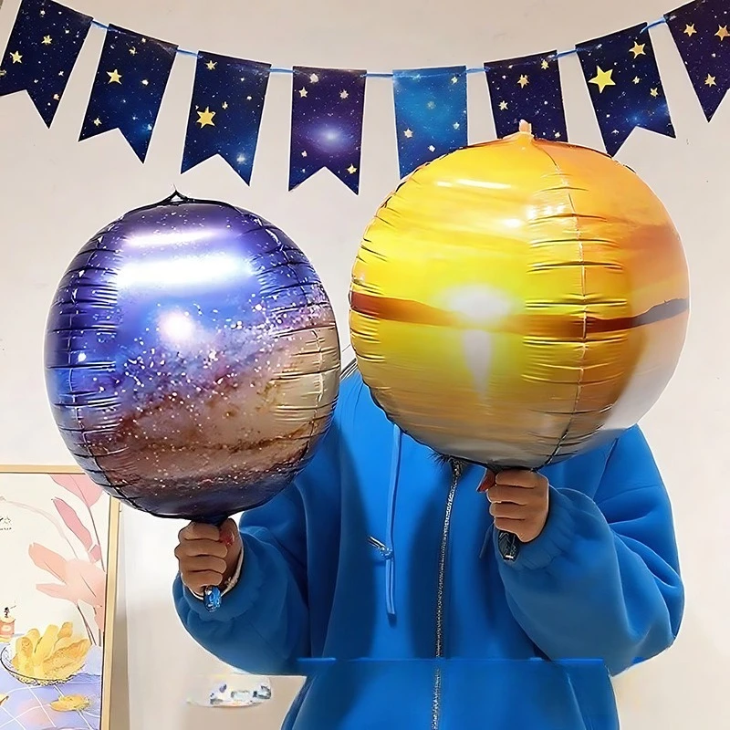 22 Inch4D Solar System Planet Foil Balloons 8 Planets Outer Space Theme Classroom Hotel Room Decor School Science Party Supplies