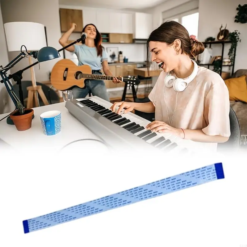 Electronic Keyboard Ribbon Cable 20 Pin Flat Flexible Replacement Part for Digital Piano Repair, Internal Cable for Service Use