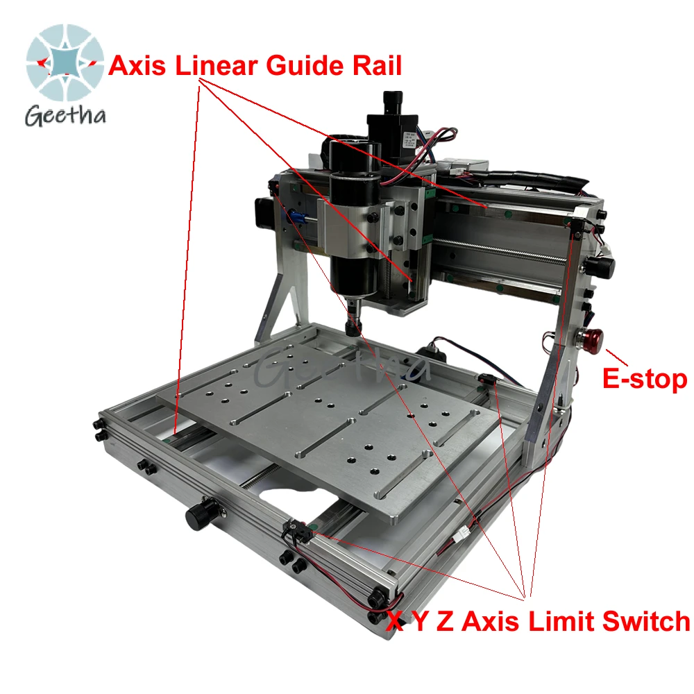 USB CNC Router Lineaire Geleiderail 500 W Volledig Aluminium CNC Graveermachine 3020 Eindschakelaar PCB Freesmachine GRBL Controle
