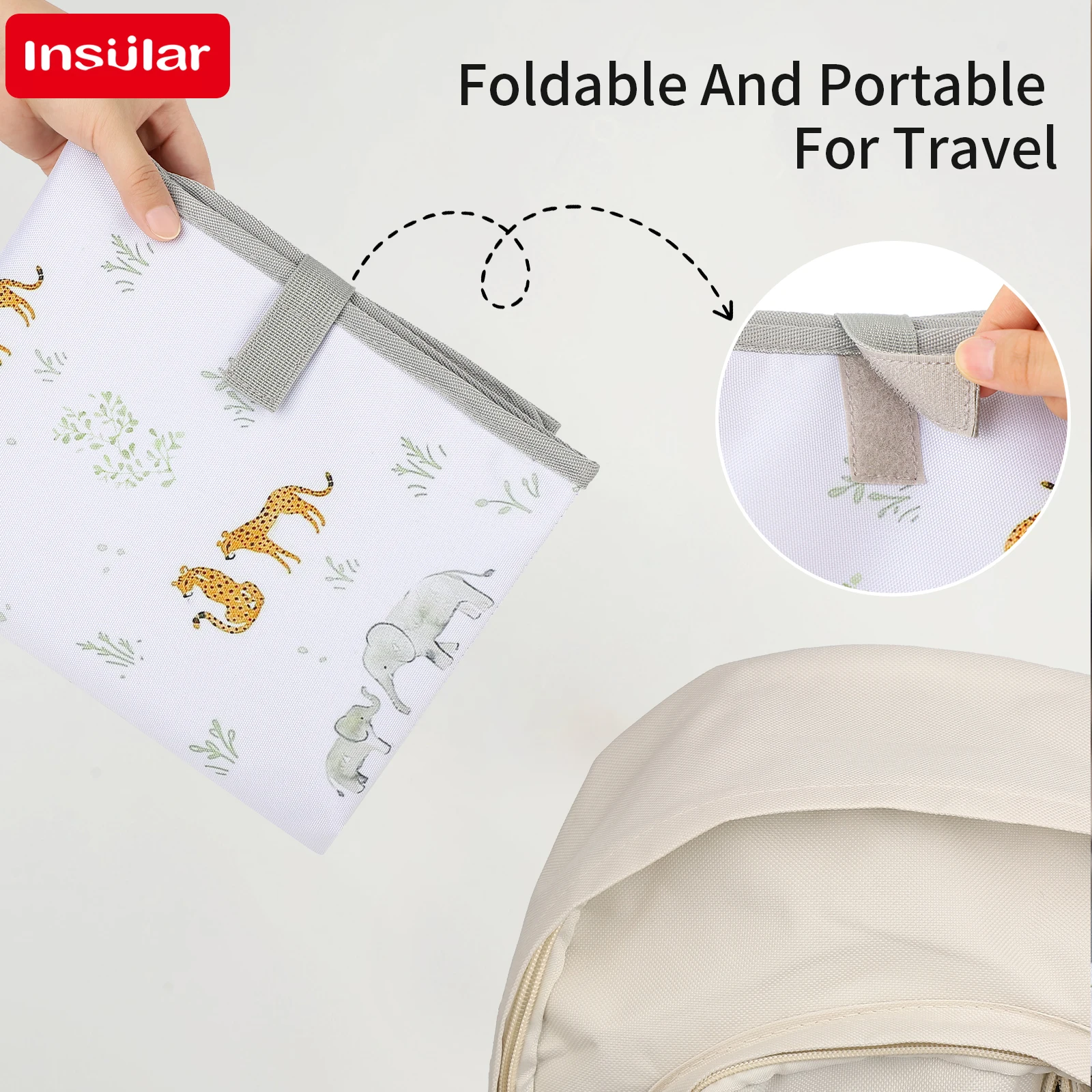 سجادة سفر محمولة مقاومة للماء للأطفال، موسع مقعد الطائرة، أرجوحة سفر للأطفال الصغار لقطار الطائرة، سرير الرضع سهل التنظيف #5