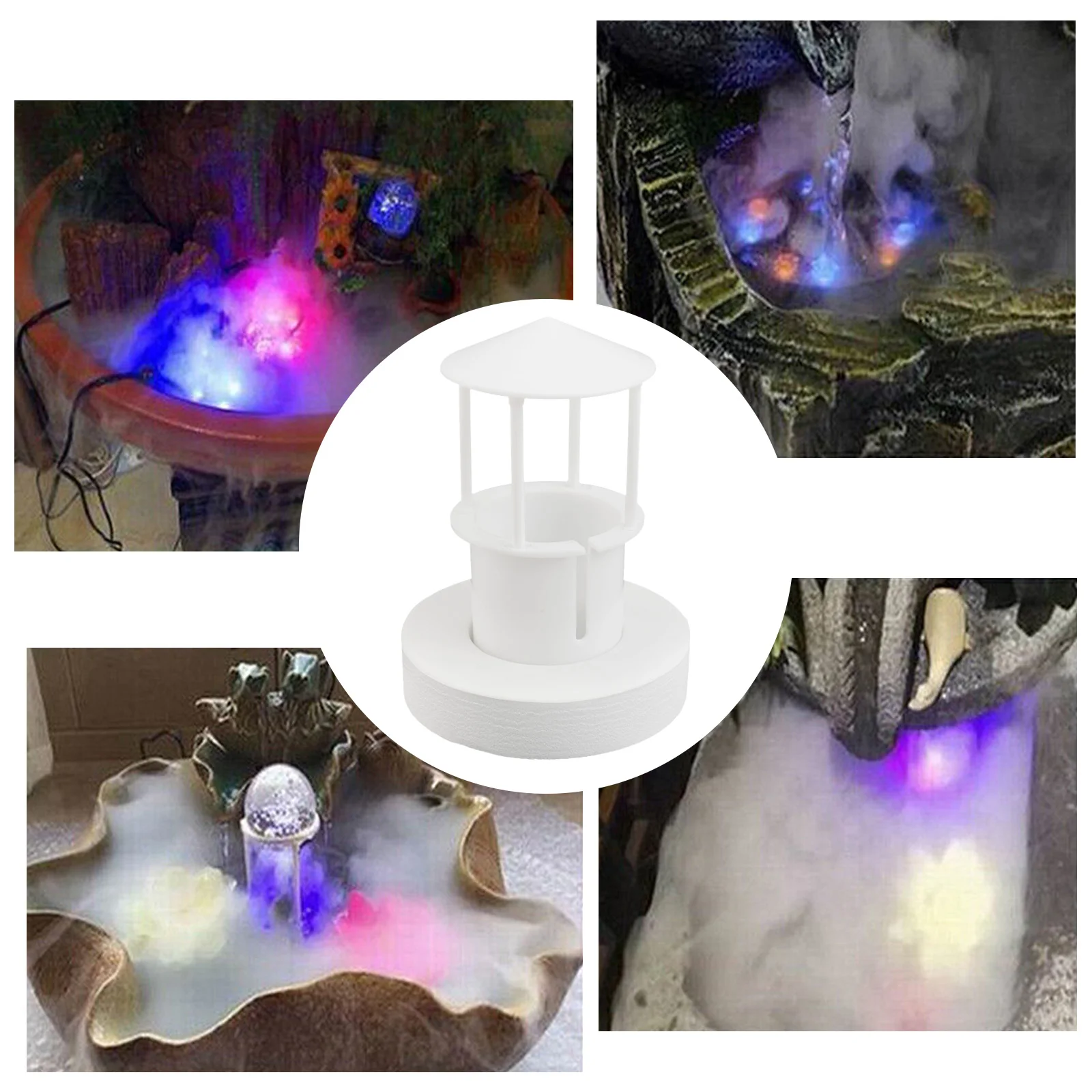 12 LEDs Mist Maker Fogger Air Humidifier ​Nebulizer For Water Fountain Pond Household Convenience Tool Accessories