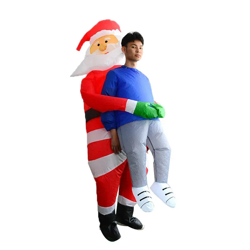 Halloween Inflated Garment Christmas Fun Claus Ghost Holding People Inflatable Clothing Office Hug Of Santa Prank Props yj/1