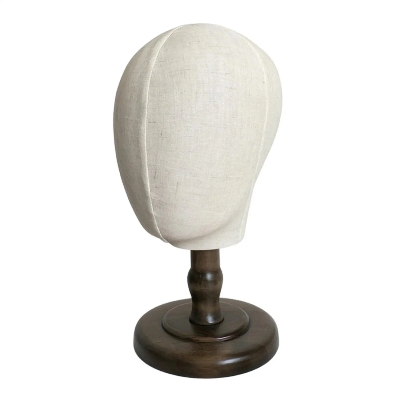 Mannequin Head with Stand Cloth-coveredCovered Hat Display Tabletop Hairpiece Stand for Boutiques, Salons