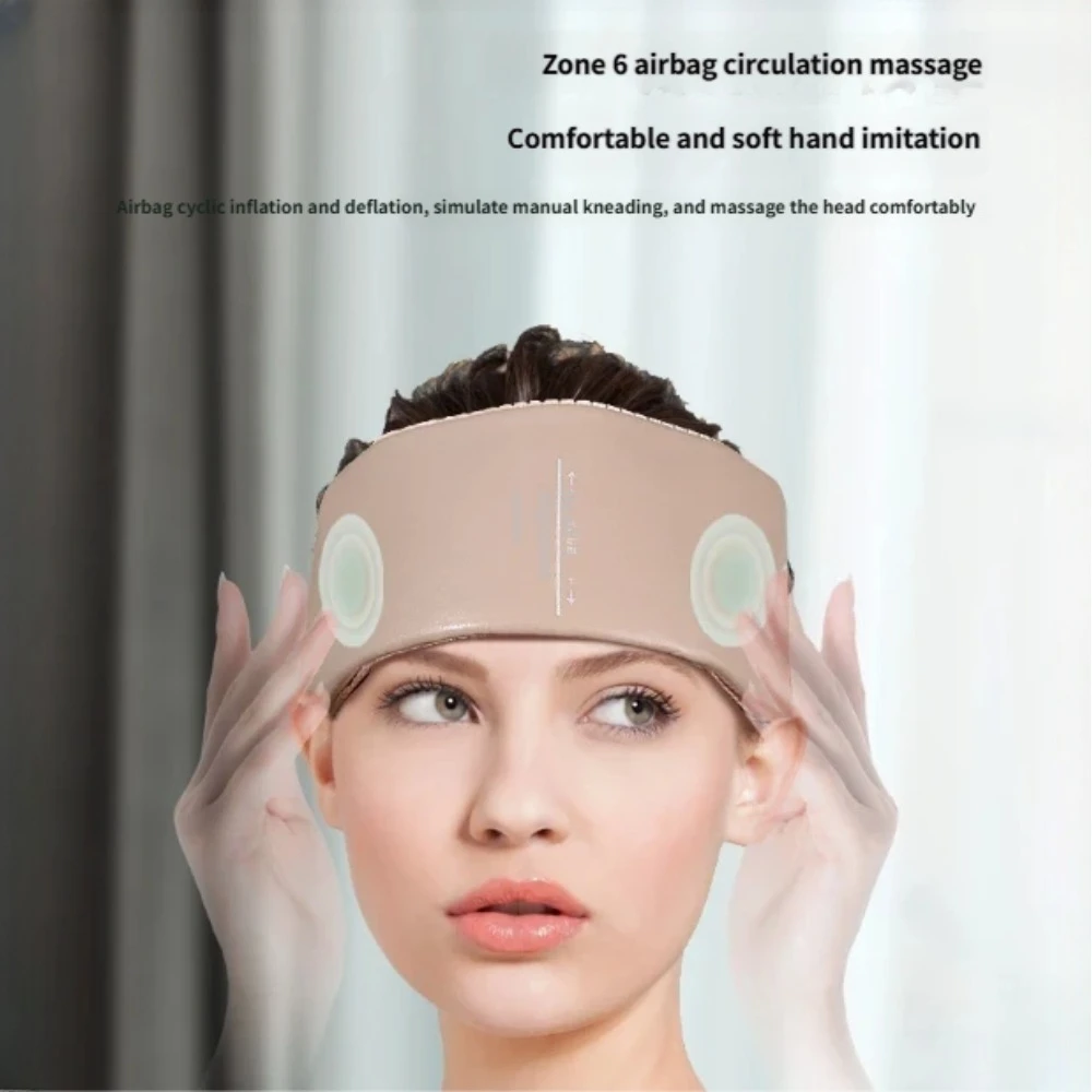 Electric Head Massager Air Pressure Massage Bag Massage Headache Pain Relief Scalp Deep Relaxation Headache Massager