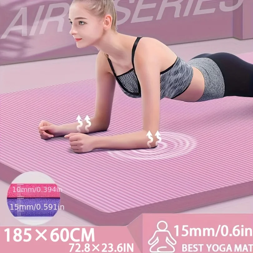 10/15MM Thick NBR Yoga Mats Anti-slip Sport Fitness Mat Blanket For Exercise Yoga And Pilates Gymnastics Mat Fitness Equipment