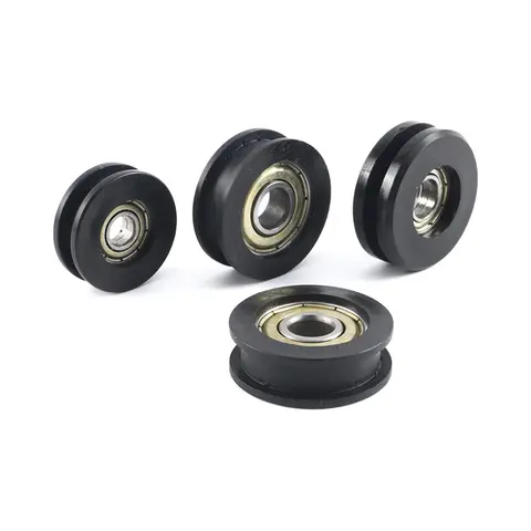 U-groove Nylon Round Pulley Ball Bearing Wheels - Used For Door And Window - Shower Pulley - Drawer Sliding Door Diameter 23-...