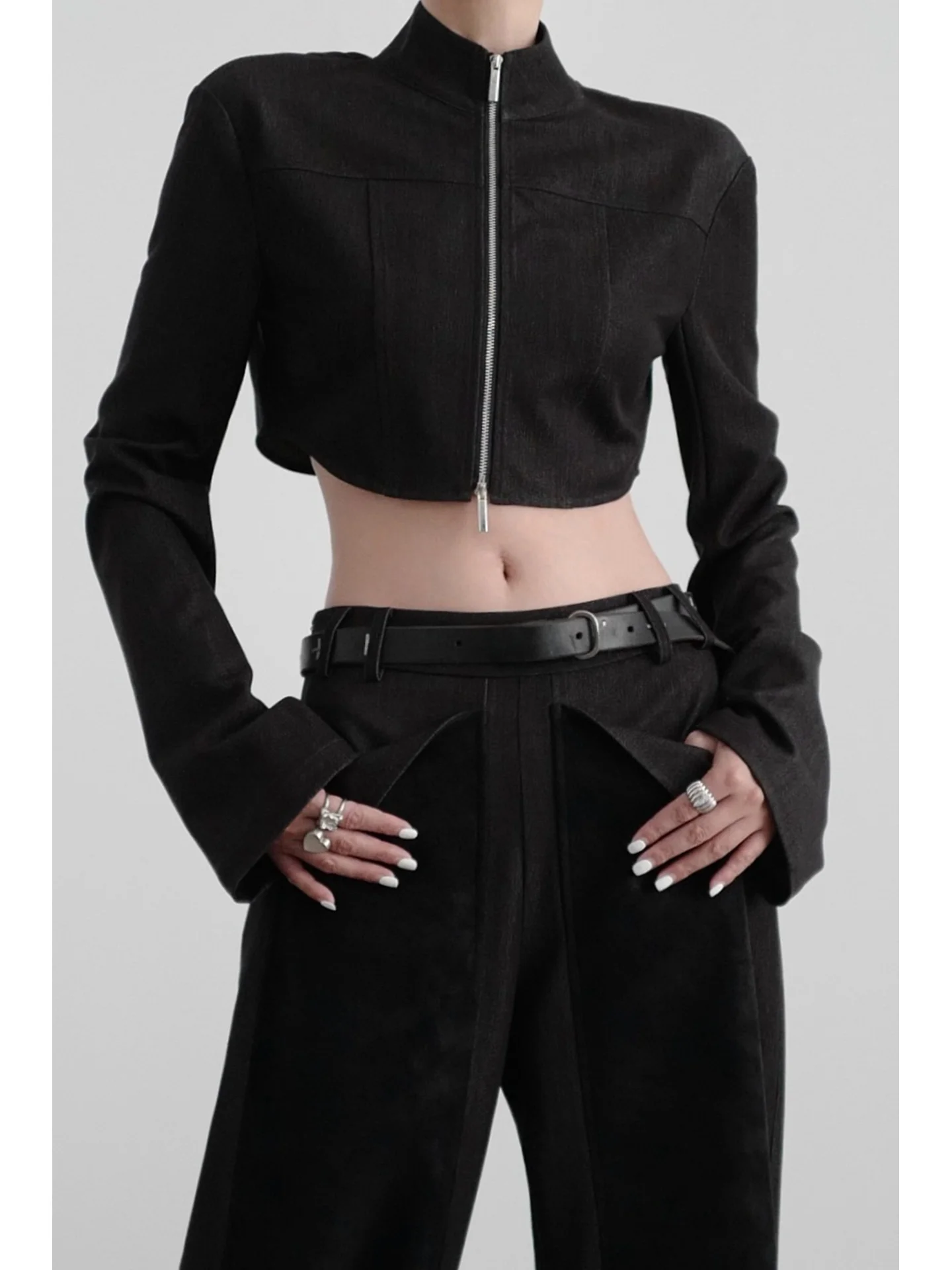 

Оригинальный дизайн, удлиненный расклешенный жакет с длинными рукавами, женская модная верхняя одежда с утяжкой на талии, китайский бренд, осенняя коллекция