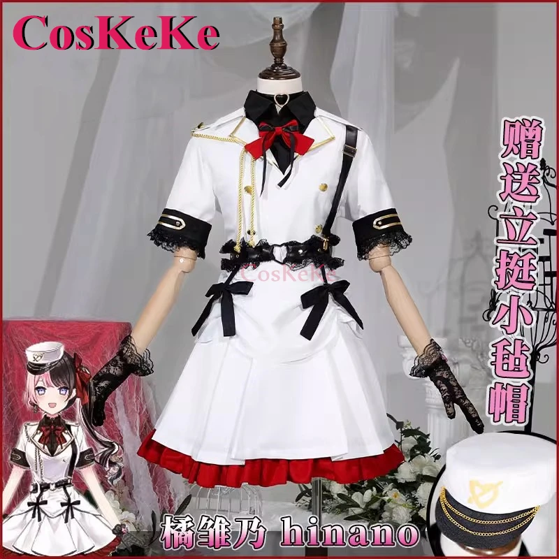 CosKeKe Hinano Tachibana Cosplay Anime VTuber VSPO! Costume Sweet Lovely Uniforms Full Set Halloween Party Role Play Clothing