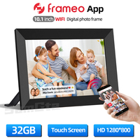 Frameo 10.1 Inch WiFi Smart Digital Photo Frame 1280x800 HD IPS Touch Screen Picture Frame Electronic 32GB Memory Auto-Rotate